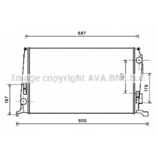DAA2005 AVA Радиатор, охлаждение двигателя