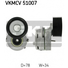 VKMCV 51007 SKF Натяжной ролик, поликлиновой  ремень