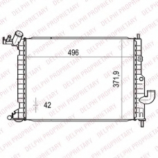 TSP0524013 DELPHI Радиатор, охлаждение двигателя