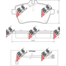 37456 OE ABS Комплект тормозных колодок, дисковый тормоз
