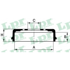 7D0254 LPR Тормозной барабан