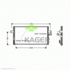 94-5836 KAGER Конденсатор, кондиционер