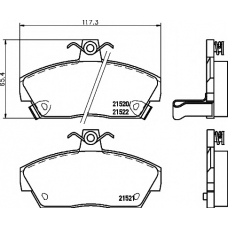 8DB 355 018-161 HELLA PAGID Комплект тормозных колодок, дисковый тормоз