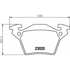 8DB 355 008-641 HELLA Комплект тормозных колодок, дисковый тормоз