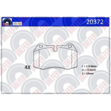 20372 GALFER Комплект тормозных колодок, дисковый тормоз