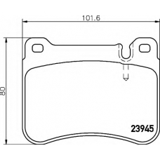 8DB 355 006-541 HELLA Комплект тормозных колодок, дисковый тормоз