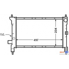 8MK 376 726-681 HELLA Радиатор, охлаждение двигателя