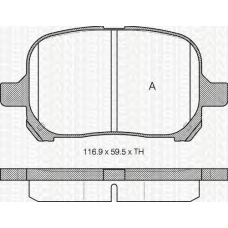 8110 13022 TRIDON Brake pads - front