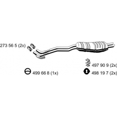 274234 ERNST Глушитель выхлопных газов конечный