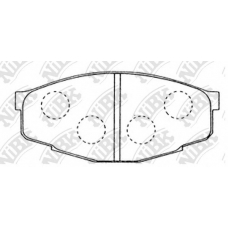 PN1071 NiBK Комплект тормозных колодок, дисковый тормоз