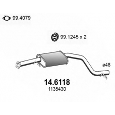 14.6118 ASSO Средний глушитель выхлопных газов
