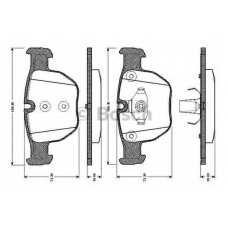 0 986 TB2 444 BOSCH Комплект тормозных колодок, дисковый тормоз