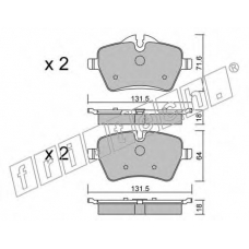 784.0 fri.tech. Комплект тормозных колодок, дисковый тормоз