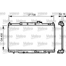 734476 VALEO Радиатор, охлаждение двигателя