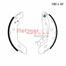 KT 2560 METZGER Комплект тормозных колодок