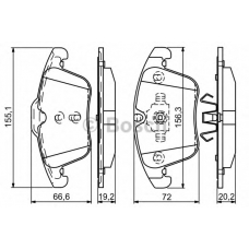 0 986 494 342 BOSCH Комплект тормозных колодок, дисковый тормоз