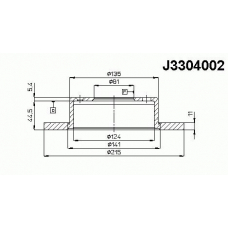 J3304002 NIPPARTS Тормозной диск