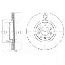 BG3963 DELPHI Тормозной диск