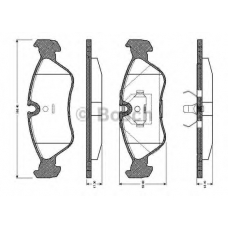 0 986 TB2 611 BOSCH Комплект тормозных колодок, дисковый тормоз