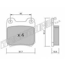 284.0 TRUSTING Комплект тормозных колодок, дисковый тормоз