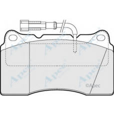 PAD1050 APEC Комплект тормозных колодок, дисковый тормоз