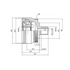 AW1510013A AYWIPARTS Шарнирный комплект, приводной вал