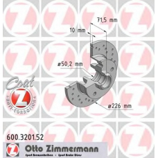 600.3201.52 ZIMMERMANN Тормозной диск