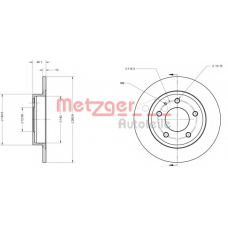 6110131 METZGER Тормозной диск