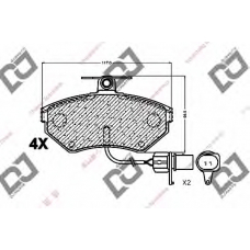 BP1285 DJ PARTS Комплект тормозных колодок, дисковый тормоз