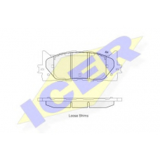 181764 ICER Комплект тормозных колодок, дисковый тормоз