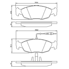 0 986 461 764 BOSCH Комплект тормозных колодок, дисковый тормоз