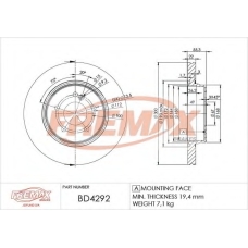 BD-4292 FREMAX Тормозной диск