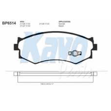BP-6514 KAVO PARTS Комплект тормозных колодок, дисковый тормоз