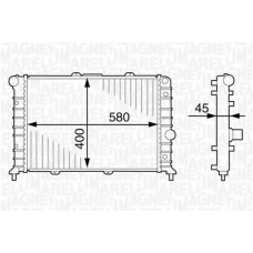350213897000 MAGNETI MARELLI Радиатор, охлаждение двигателя