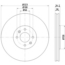 MDC2599 MINTEX Тормозной диск