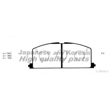 T111-01 ASHUKI Комплект тормозных колодок, дисковый тормоз