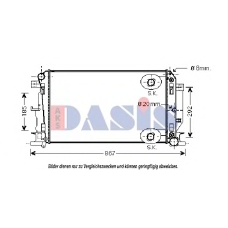 120001N AKS DASIS Радиатор, охлаждение двигателя