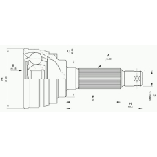 CVJ5584.10 OPEN PARTS Шарнирный комплект, приводной вал