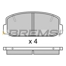 BP2223 BREMSI Комплект тормозных колодок, дисковый тормоз