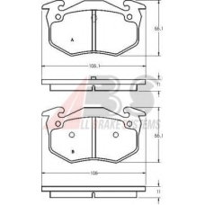 P 68 018 ABS Комплект тормозных колодок, дисковый тормоз