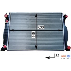 8MK 376 715-341 HELLA Радиатор, охлаждение двигателя