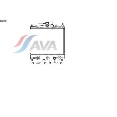 DN2211 AVA Радиатор, охлаждение двигателя