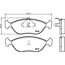 8DB 355 007-781 HELLA Комплект тормозных колодок, дисковый тормоз