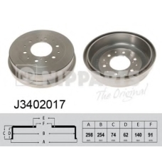 J3402017 NIPPARTS Тормозной барабан