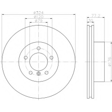 8DD 355 109-921 HELLA Тормозной диск