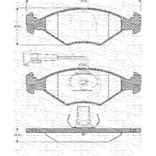 363702161024 MAGNETI MARELLI Комплект тормозных колодок, дисковый тормоз