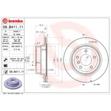 09.B411.11 BREMBO Тормозной диск