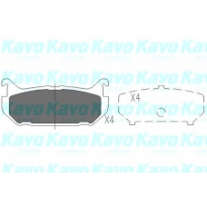 KBP-4508 KAVO PARTS Комплект тормозных колодок, дисковый тормоз