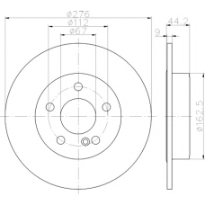 MDC2522 MINTEX Тормозной диск