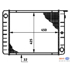 8MK 376 720-681 HELLA Радиатор, охлаждение двигателя
